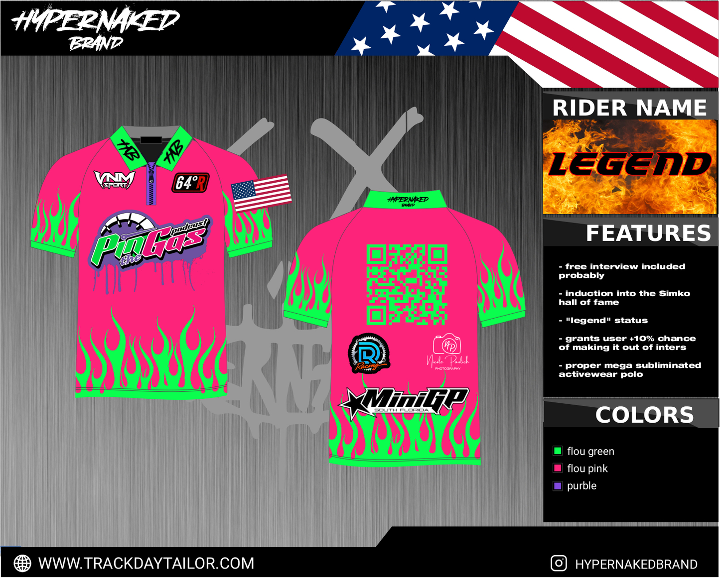 Pin the Gas Podcast x HnB Limited Edition Pit Polo