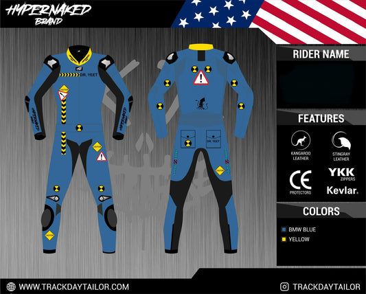 Hypernaked Brand Assailant One Piece Motorcycle Suit-Custom