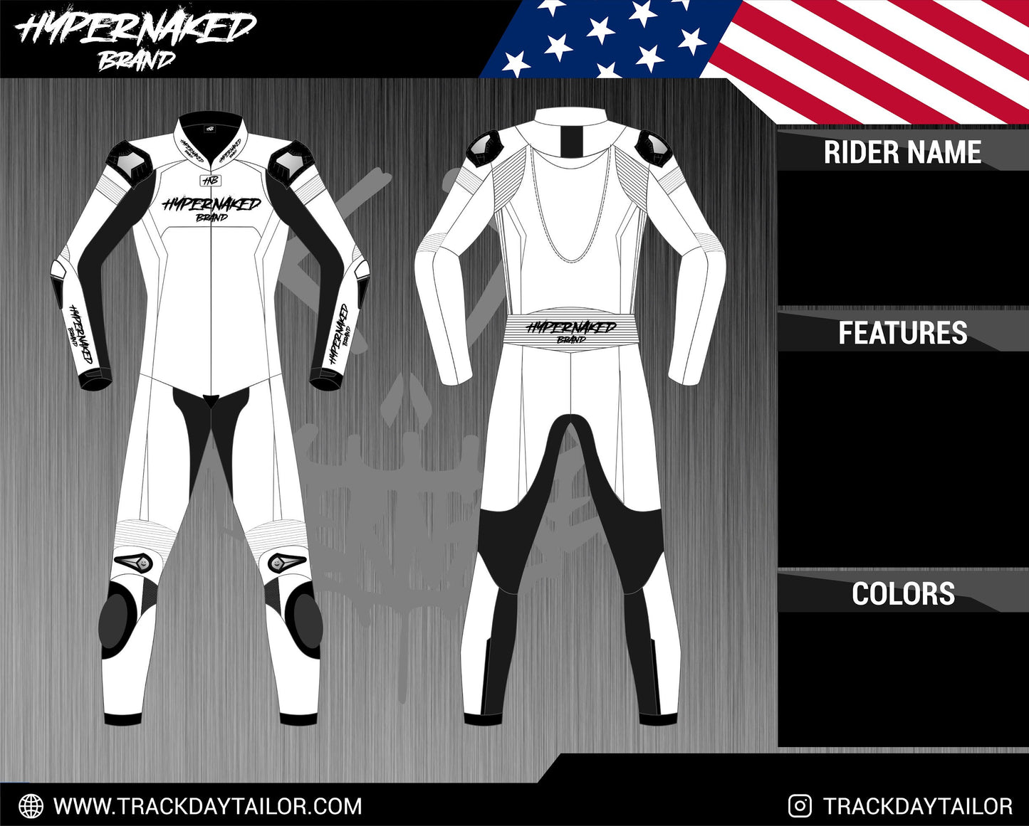 Hypernaked Brand Assailant One Piece Motorcycle Suit-Custom